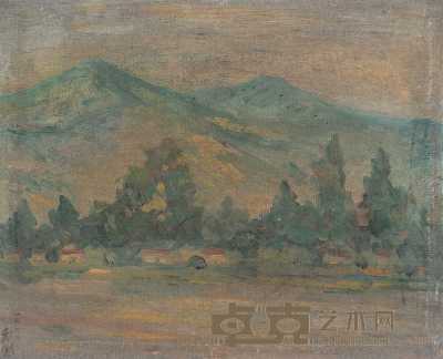 梁锡鸿 1962年作 山景 42×52cm